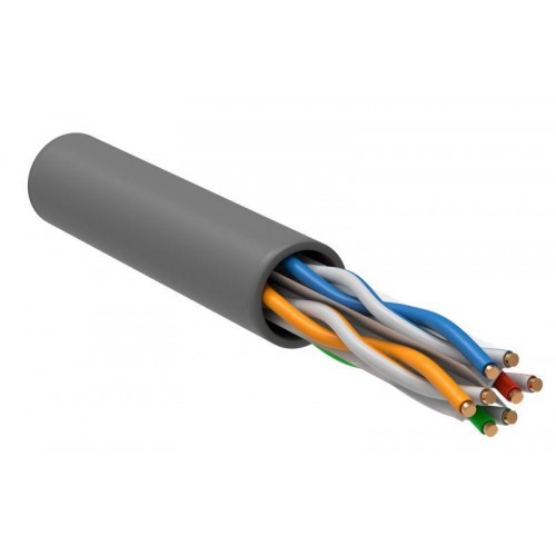 Кабель витая пара U/UTP кат.6 4х2х23AWG solid CU LSZH сер. (м) ITK LC1-C604-121