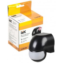 Детектор движения ДД 010 1100Вт угол обз. 180град. дальн. 10м IP44 черн. IEK LDD10-010-1100-002