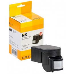 Детектор движения ДД 012 1100Вт угол обз. 180град. дальн. 12м IP44 черн. IEK LDD10-012-1100-002