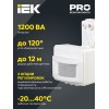 Детектор движения ДД 017 1100Вт угол обз. 120град. дальн. 12м IP44 бел. IEK LDD13-017-1100-001