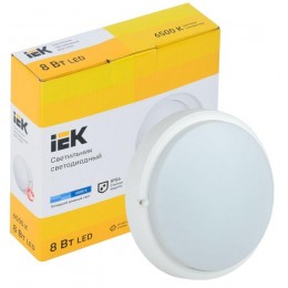 Светильник светодиодный ДПО 4005 8Вт 6500К IP54 круг бел. IEK LDPO0-4005-8-6500-K01