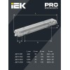 Светильник ДСП 2202 под LED лампу 2хT8 1200мм IP65 IEK LDSP0-2202-2X120-K01