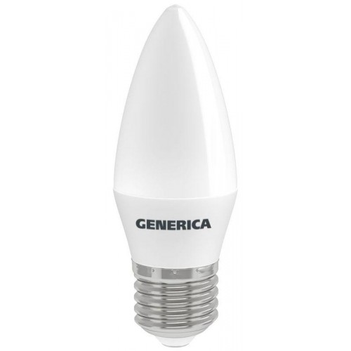 Лампа светодиодная C35 10Вт свеча 6500К E27 230В GENERICA LL-C35-10-230-65-E27-G