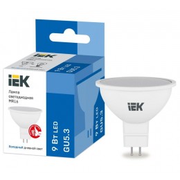 Лампа светодиодная MR16 софит 9Вт 230В 6500К GU5.3 IEK LLE-MR16-9-230-65-GU5