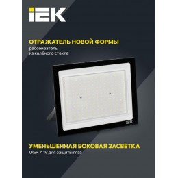 Прожектор светодиодный СДО 06-200 6500К IP65 черн. IEK LPDO601-200-65-K02