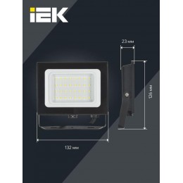 Прожектор светодиодный СДО 06-30 4000К IP65 черн. IEK LPDO601-30-40-K02