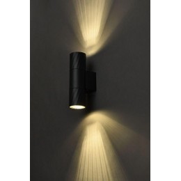 Светильник 5221 2хGU10 IP65 уличный настенный черн. IEK LT-UBU0-5221-GU10-2-K02