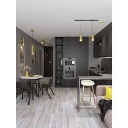 Светильник накладной под лампу GX53 золото IEK LUPB0-GX53-1-K22