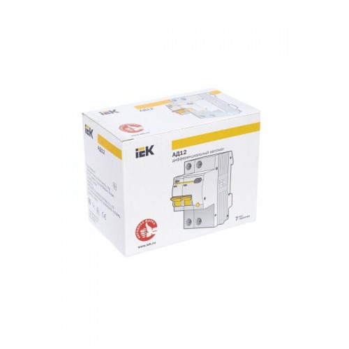 Выключатель автоматический дифференциального тока 2п C 16А 100мА тип AC 4.5кА АД-12 KARAT IEK MAD10-2-016-C-100