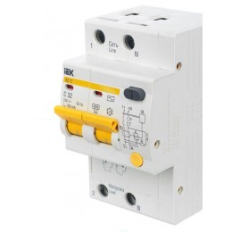 Выключатель автоматический дифференциального тока 2п C 32А 100мА тип AC 4.5кА АД-12 KARAT IEK MAD10-2-032-C-100