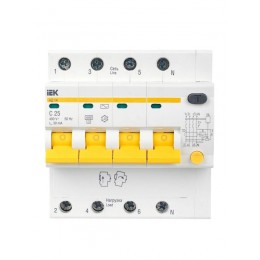 Выключатель автоматический дифференциального тока 4п C 25А 30мА тип AC 4.5кА АД-14 KARAT IEK MAD10-4-025-C-030