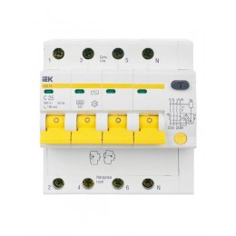 Выключатель автоматический дифференциального тока 4п C 25А 100мА тип AC 4.5кА АД-14 KARAT IEK MAD10-4-025-C-100