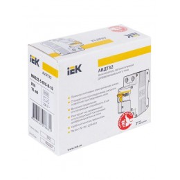 Выключатель автоматический дифференциального тока 2п (1P+N) B 16А 10мА тип A 6кА АВДТ-32 KARAT IEK MAD22-5-016-B-10