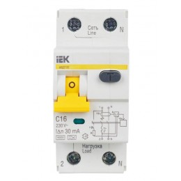 Выключатель автоматический дифференциального тока 2п (1P+N) C 16А 30мА тип A 6кА АВДТ-32 KARAT IEK MAD22-5-016-C-30