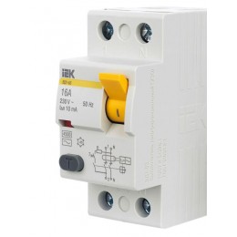 Выключатель дифференциального тока (УЗО) 2п 16А 10мА тип AC ВД1-63 KARAT IEK MDV10-2-016-010