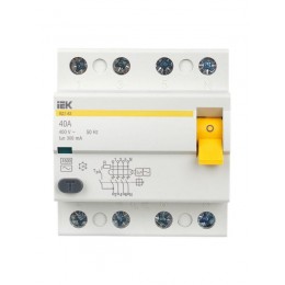 Выключатель дифференциального тока (УЗО) 4п 40А 300мА тип AC ВД1-63 KARAT IEK MDV10-4-040-300