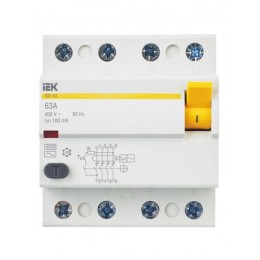Выключатель дифференциального тока (УЗО) 4п 63А 100мА тип AC ВД1-63 KARAT IEK MDV10-4-063-100