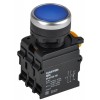 Кнопка d22мм 1НО+1НЗ MASTER с подсветкой син. IEK MI-BT60-11D-3-12-K07