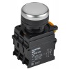 Кнопка d22мм 1НО+1НЗ MASTER с подсветкой и фиксацией бел. IEK MI-BT60-11TD-3-11-K01