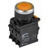 Кнопка d22мм 1НО+1НЗ MASTER с подсветкой и фиксацией желт. IEK MI-BT60-11TD-3-11-K05