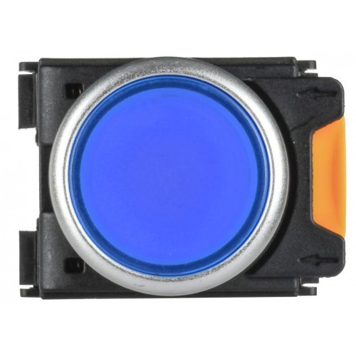 Кнопка d22мм 1НО+1НЗ MASTER с подсветкой и фиксацией син. IEK MI-BT60-11TD-3-11-K07