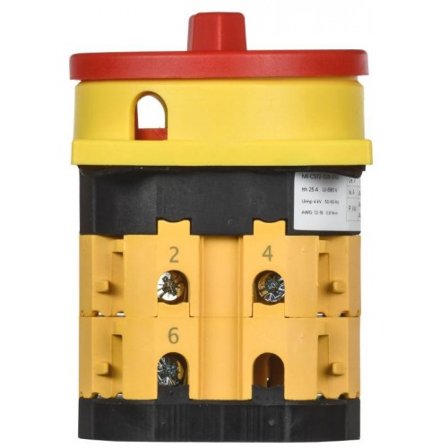 Переключатель кулачковый 16А (сх. 91) закрытая рукоятка авар. IEK MI-CS12-016-091