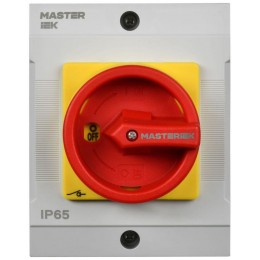 Переключатель кулачковый 10А (сх. 91) в боксе закрытая рукоятка авар. IEK MI-CS22-010-091