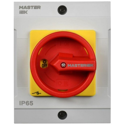 Переключатель кулачковый 16А (сх. 10) в боксе закрытая рукоятка авар. IEK MI-CS22-016-010