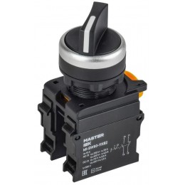 Переключатель 2 полож. 1НО+1НЗ длин. ручка черн. MASTER IEK MI-SW60-11XB2-3-25-2-K02