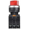 Переключатель 2 полож. 1НО+1НЗ с подсветкой красн. MASTER IEK MI-SW60-11XD-3-14-2-K04