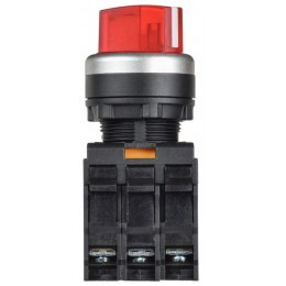 Переключатель 2 полож. 1НО+1НЗ с подсветкой красн. MASTER IEK MI-SW60-11XD-3-14-2-K04