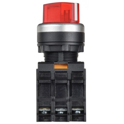 Переключатель 2 полож. 1НО+1НЗ с подсветкой красн. MASTER IEK MI-SW60-11XD-3-14-2-K04