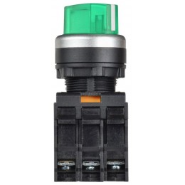 Переключатель 2 полож. 1НО+1НЗ с подсветкой зел. MASTER IEK MI-SW60-11XD-3-14-2-K06
