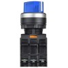 Переключатель 2 полож. 1НО+1НЗ с подсветкой син. MASTER IEK MI-SW60-11XD-3-14-2-K07