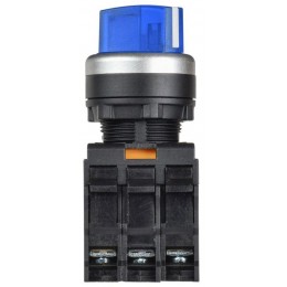 Переключатель 2 полож. 1НО+1НЗ с подсветкой син. MASTER IEK MI-SW60-11XD-3-14-2-K07