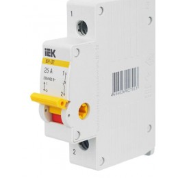 Выключатель нагрузки (мини-рубильник) 1п 25А ВН-32 KARAT IEK MNV10-1-025