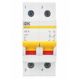Выключатель нагрузки (мини-рубильник) 2п 40А ВН-32 KARAT IEK MNV10-2-040