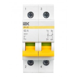 Выключатель нагрузки (мини-рубильник) 2п 63А ВН-32 KARAT IEK MNV10-2-063