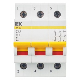 Выключатель нагрузки (мини-рубильник) 3п 63А ВН-32 KARAT IEK MNV10-3-063