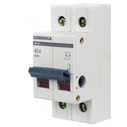 Выключатель нагрузки (мини-рубильник) 2п 40А ВН-32 GENERICA MNV15-2-040