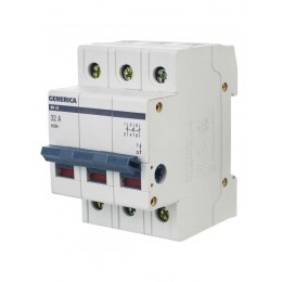 Выключатель нагрузки (мини-рубильник) 3п 32А ВН-32 GENERICA MNV15-3-032