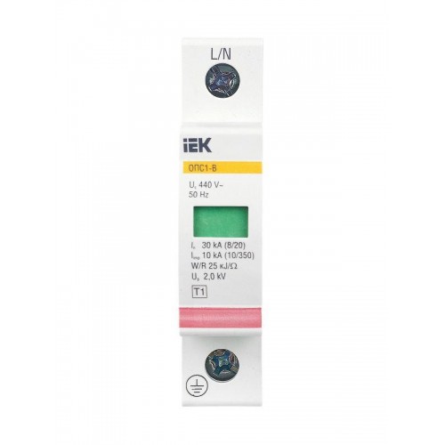 Ограничитель перенапряжения ОПС1-B 1P KARAT IEK MOP20-1-B