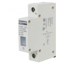 Ограничитель перенапряжения ОПС1-C 1Р 10/40кА 230В GENERICA MOP20-1-C-G