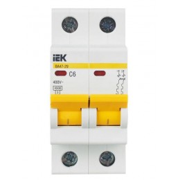 Выключатель автоматический модульный 2п C 6А 4.5кА ВА47-29 KARAT IEK MVA20-2-006-C