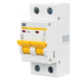 Выключатель автоматический модульный 2п C 16А 4.5кА ВА47-29 KARAT IEK MVA20-2-016-C