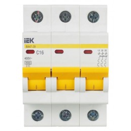 Выключатель автоматический модульный 3п C 16А 4.5кА ВА47-29 KARAT IEK MVA20-3-016-C