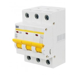 Выключатель автоматический модульный 3п C 20А 4.5кА ВА47-29 KARAT IEK MVA20-3-020-C