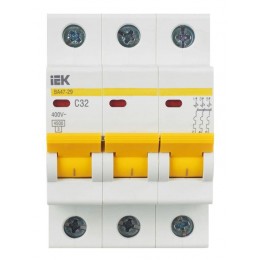 Выключатель автоматический модульный 3п C 32А 4.5кА ВА47-29 KARAT IEK MVA20-3-032-C