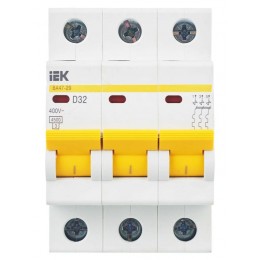 Выключатель автоматический модульный 3п D 32А 4.5кА ВА47-29 KARAT IEK MVA20-3-032-D