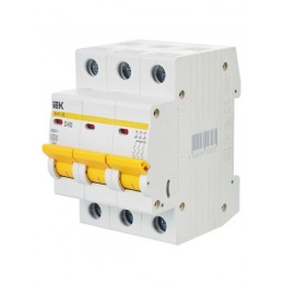 Выключатель автоматический модульный 3п D 40А 4.5кА ВА47-29 KARAT IEK MVA20-3-040-D